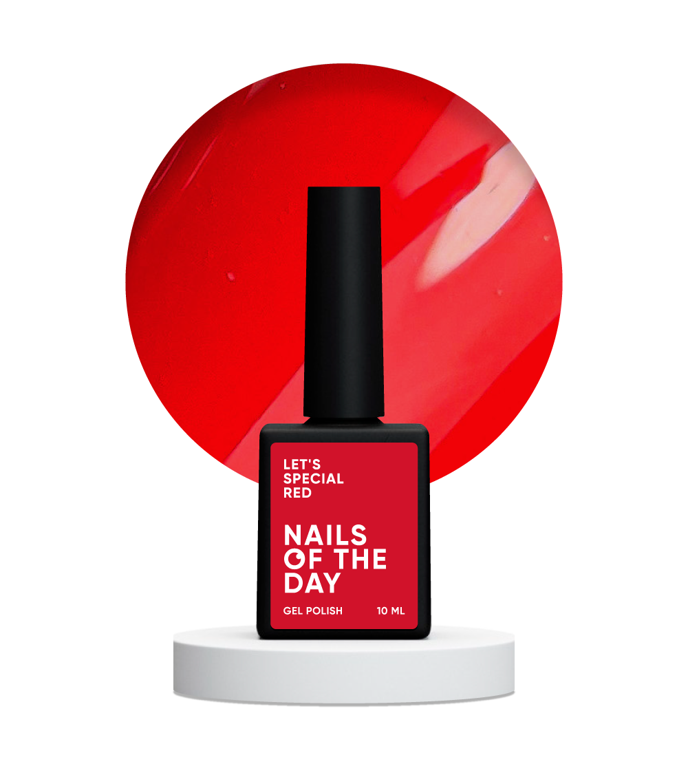 NAILSOFTHEDAY Let’s special Red — особливий червоний гель лак, що перекривається в один шар, 10 мл