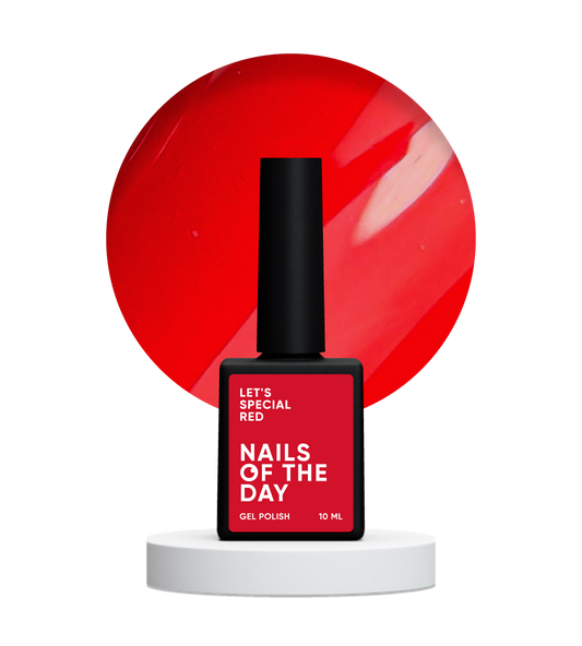 NAILSOFTHEDAY Let’s special Red — особливий червоний гель лак, що перекривається в один шар, 10 мл