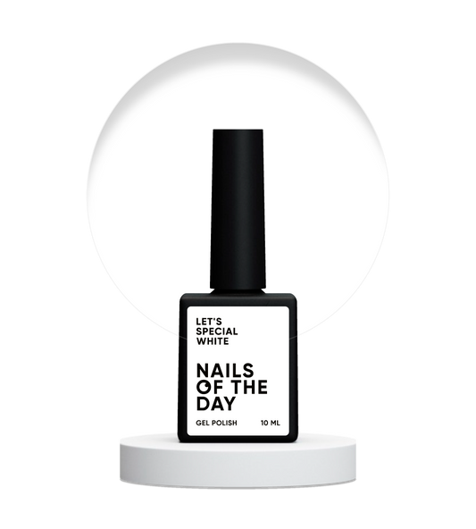 NAILSOFTHEDAY Let’s special White — особливий білий гель лак, що перекривається в один шар, 10 мл
