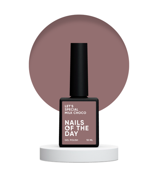NAILSOFTHEDAY Let’s special Milk Choco — теплий шоколадий гель–лак для нігтів, що перекриває в один шар, 10 мл
