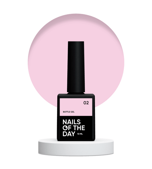 NAILSOFTHEDAY Bottle gel 02 – надміцний гель (блідно-рожевий), 10 мл