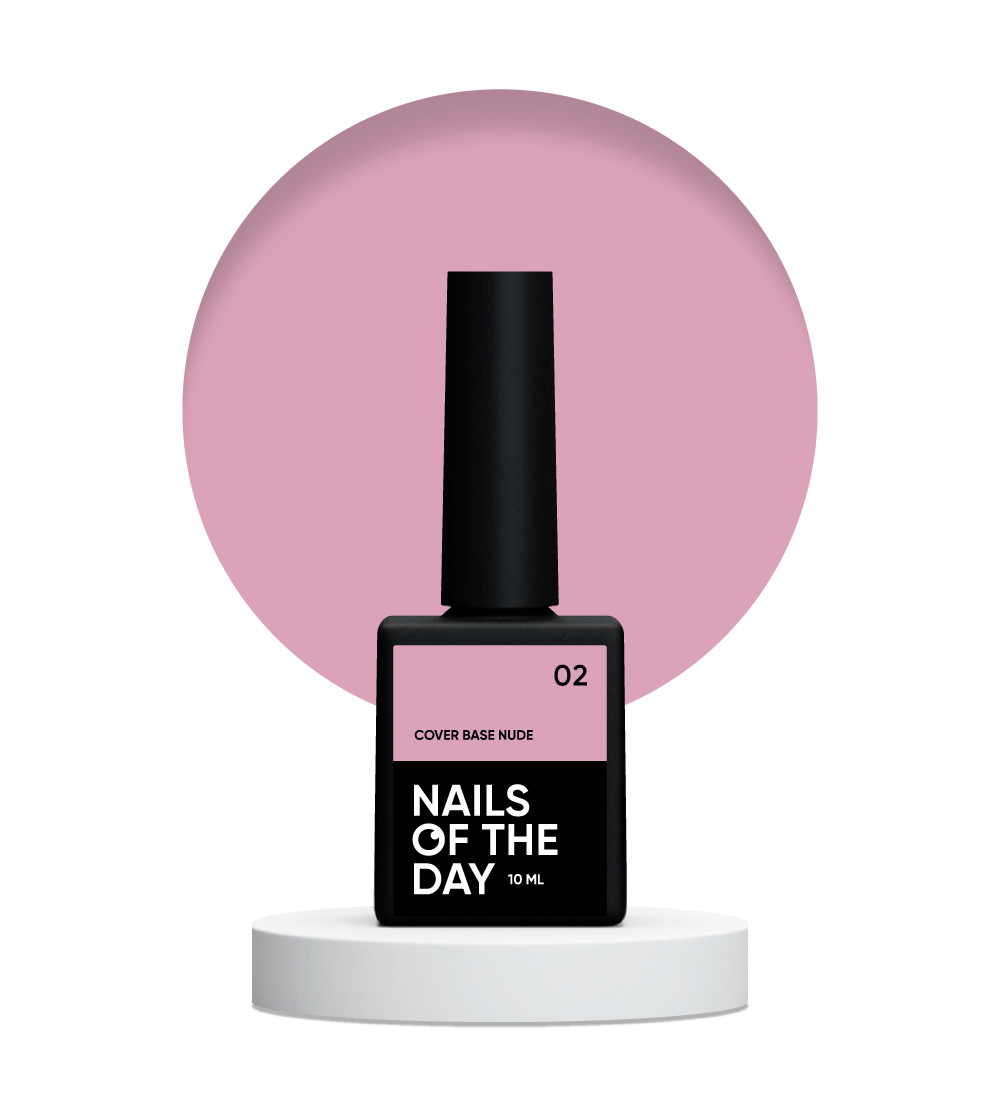 NAILSOFTHEDAY Cover base nude 02 – камуфлююча база для нігтів, 10 мл