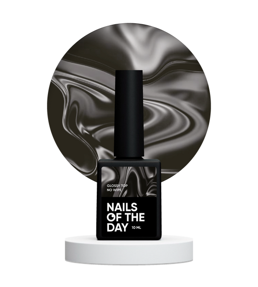 NAILSOFTHEDAY Glossy top no wipe – глянцевий топ без липкого шару та з уф-фільтрами, 10 мл