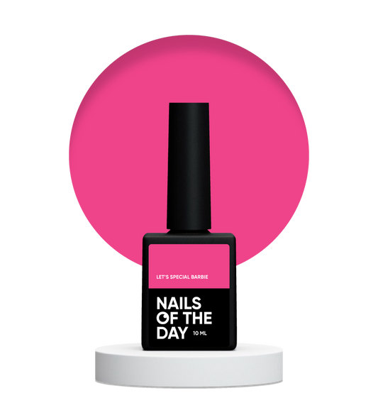 NAILSOFTHEDAY Let’s special Barbie – особливий неоново-рожевий гель лак, що перекривається в один шар, 10 мл