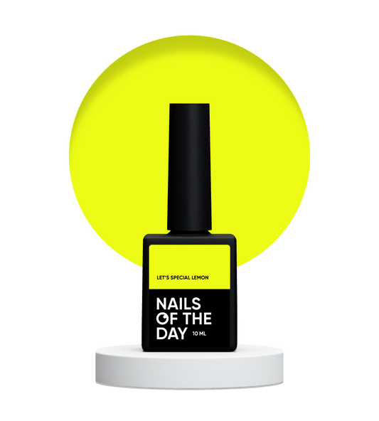 NAILSOFTHEDAY Let’s special Lemon – особливий неоново-лимонний гель лак, що перекривається в один шар, 10 мл