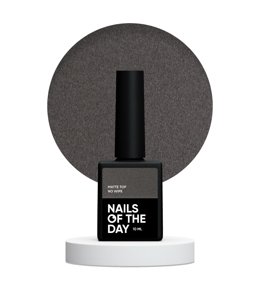 NAILSOFTHEDAY Matte top no wipe – матовий топ без липкого шару, з уф–фільтрами, 10 мл